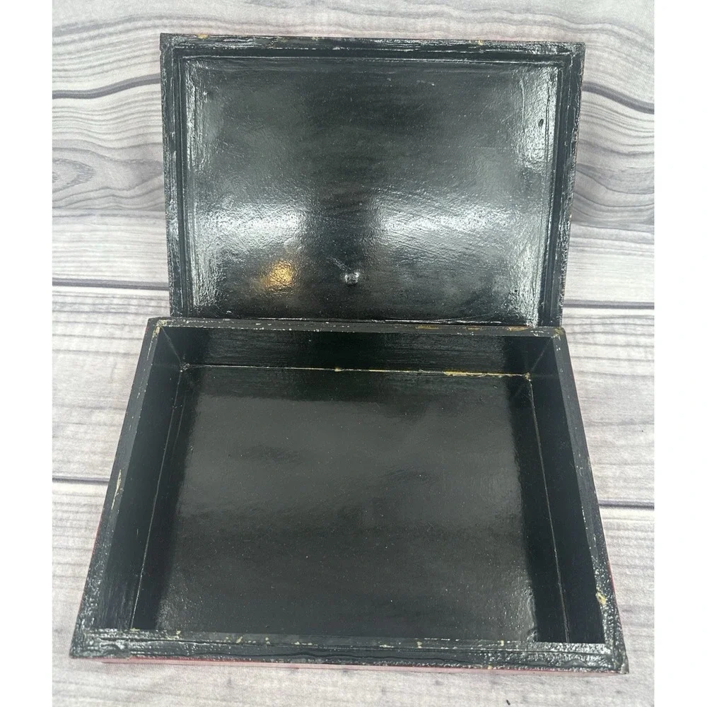 VINTAGE WOODEN GIFT /‎ STORAGE BOX - 11.75